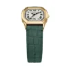 Harlow Three-Hand Green Croco Leather Watch