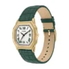 Harlow Three-Hand Green Croco Leather Watch
