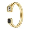 Harlow Two-Hand Gold-Tone Stainless Steel Watch Bangle