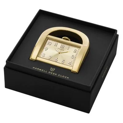 Harwell Three-Hand Gold-Tone Desk Clock Harwell Three-Hand Gold-Tone Desk Clock