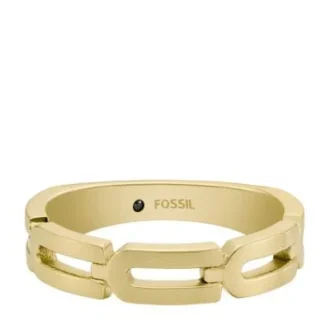 Heritage D-Link Chain Gold-Tone Stainless Steel Band Ring