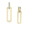 Heritage D-Link Glitz Gold-Tone Stainless Steel Drop Earrings