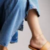 Heritage D-Link Gold-Tone Brass Chain Anklet