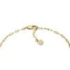 Heritage D-Link Gold-Tone Brass Chain Anklet