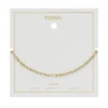 Heritage D-Link Gold-Tone Brass Chain Anklet