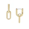 Heritage D-Link Gold-Tone Stainless Steel Drop Earrings