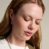Heritage D-Link Gold-Tone Stainless Steel Drop Earrings