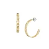 Heritage D-Link Gold-Tone Stainless Steel Hoop Earrings