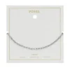 Heritage D-Link Silver-Tone Brass Chain Anklet