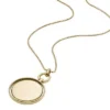 Heritage Legacy Charm Gold-Tone Stainless Steel Pendant Necklace