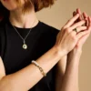 Heritage Pearl D-Link Gold-Tone Stainless Steel Chain Bracelet