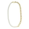 Heritage Pearl D-Link Gold-Tone Stainless Steel Chain Necklace