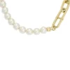Heritage Pearl D-Link Gold-Tone Stainless Steel Chain Necklace