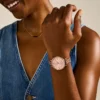 Jacqueline Three-Hand Rose Gold-Tone Stainless Steel Watch