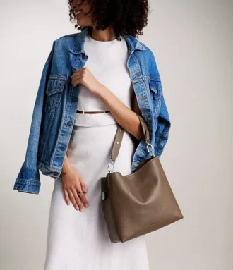 Jessie Leather Bucket Shoulder Bag