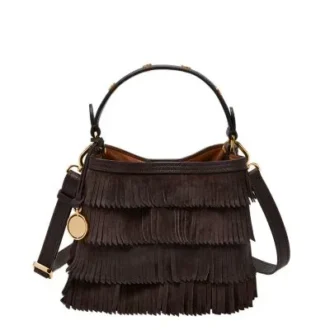 Jessie Leather Small Bucket Crossbody Bag