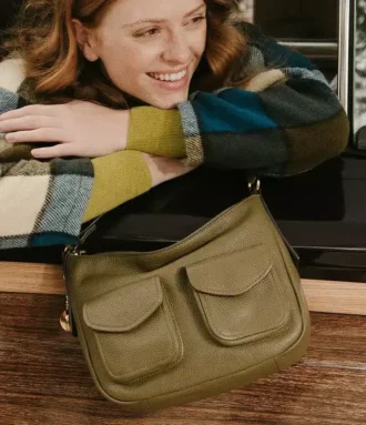 Jolie Leather Cargo Crossbody Bag