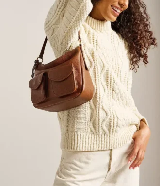 Jolie Leather Cargo Crossbody Bag