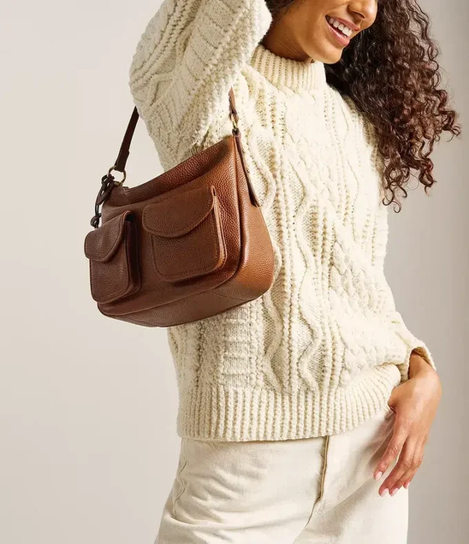Jolie Leather Cargo Crossbody Bag