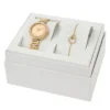 Karli Three-Hand Gold-Tone Watch and Bracelet Set