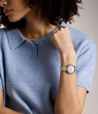 Karli Three-Hand Silver-Tone Watch