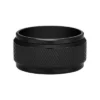 Machine Knurled Texture Black Stainless Steel Band Ring