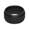 Machine Knurled Texture Black Stainless Steel Band Ring