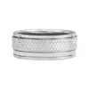 Machine Knurled Texture Stainless Steel Band Ring