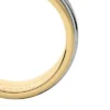 Machine Knurled Texture Two-Tone Stainless Steel Knurled Band Ring