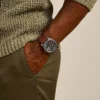 Machine Three-Hand Date Brown Leather Watch