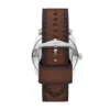 Machine Three-Hand Date Brown Leather Watch