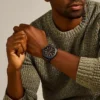 Machine Three-Hand Date Dark Brown LiteHide™ Leather Watch
