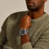 Machine Three-Hand Date Smoke Stainless Steel Watch