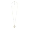Merrit Classic Mother-of-Pearl Gold-Tone Stainless Steel Pendant Necklace