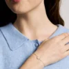 Merrit Classic Mother-of-Pearl Gold-Tone Stainless Steel Station Bracelet