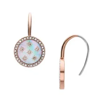 Merrit Classic Mother-of-Pearl Rose Gold-Tone Stainless Steel Drop Earrings