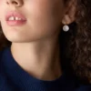 Merrit Classic Mother-of-Pearl Rose Gold-Tone Stainless Steel Drop Earrings