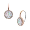 Merrit Classic Mother-of-Pearl Rose Gold-Tone Stainless Steel Drop Earrings