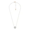 Merrit Classic Mother-of-Pearl Rose Gold-Tone Stainless Steel Pendant Necklace