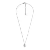 Merrit Timeless Mother Of Pearl Silver-Tone Stainless Steel Pendant Necklace