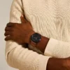 Minimalist Slim Three-Hand Light Brown Leather Watch