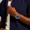 Minimalist Slim Three-Hand Light Brown Leather Watch
