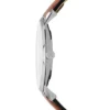 Minimalist Slim Three-Hand Light Brown Leather Watch