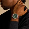 Minimalist Three-Hand Brown Leather Watch