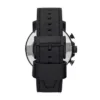 Nate Chronograph Black Leather Watch