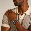 Neutra Chronograph Black Leather Watch