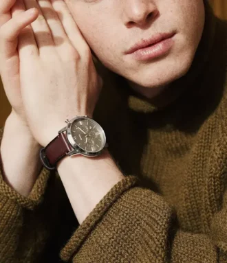 Neutra Chronograph Brown Leather Watch