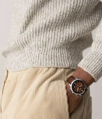 Neutra Chronograph Brown Leather Watch
