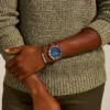 Neutra Chronograph Luggage Leather Watch and Bracelet Set