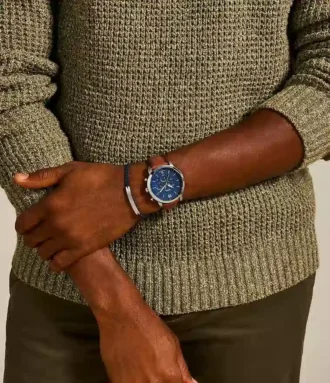Neutra Chronograph Luggage Leather Watch and Bracelet Set